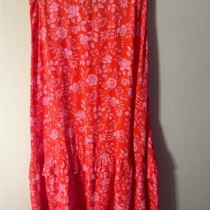 Talbots - RUFFLE TIERED SKIRT - BICOLOR BLOSSOMS Size S Midi